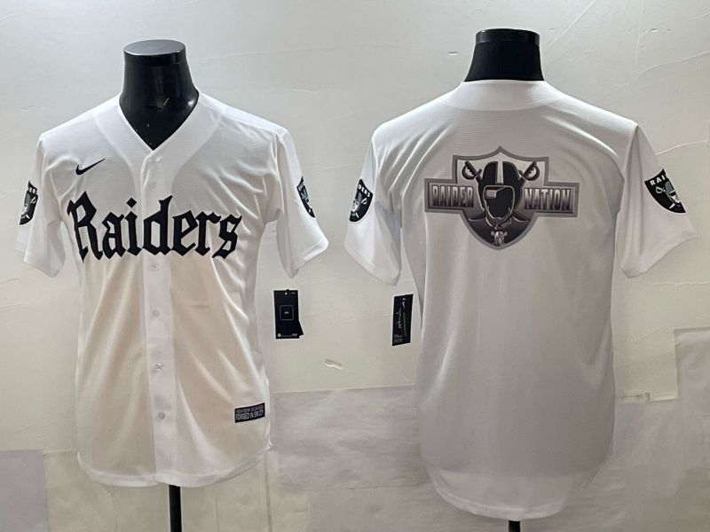 Men 2025 Oakland Raiders Blank white 6th generation Joint Name Nike Limited NFL Jersey style 011->oakland raiders->NFL Jersey